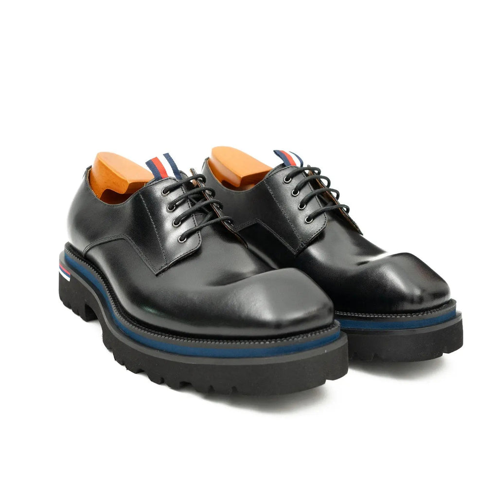 Derby Shoes Chunky 6cm heel boost Black DIVINCH