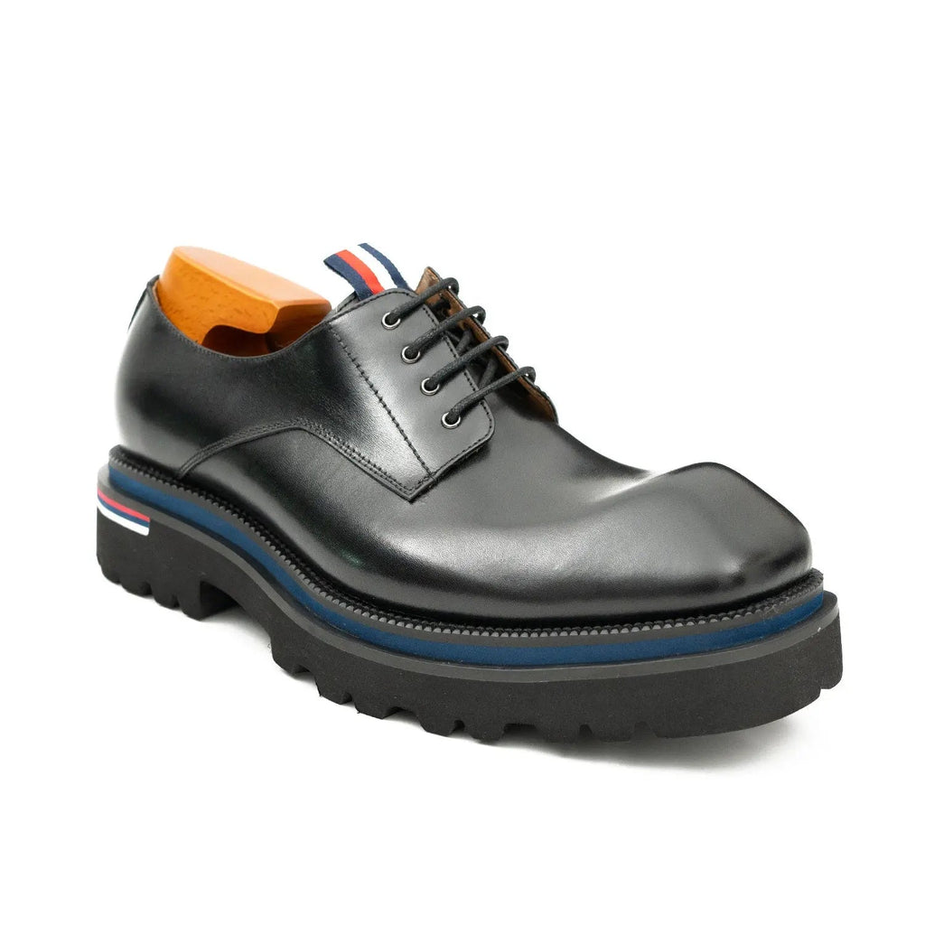 Derby Shoes Chunky 6cm heel boost Black DIVINCH