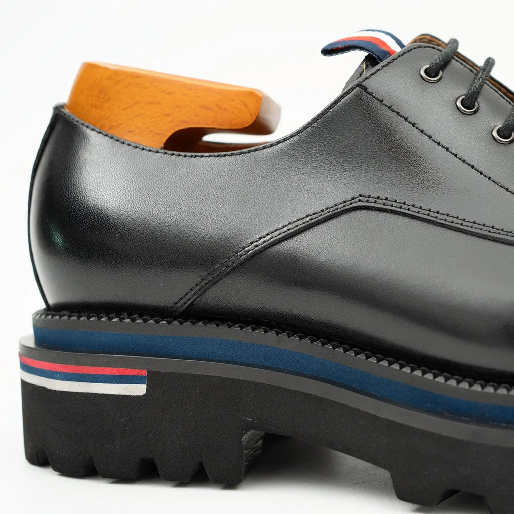 Derby Shoes Chunky 6cm heel boost Black DIVINCH