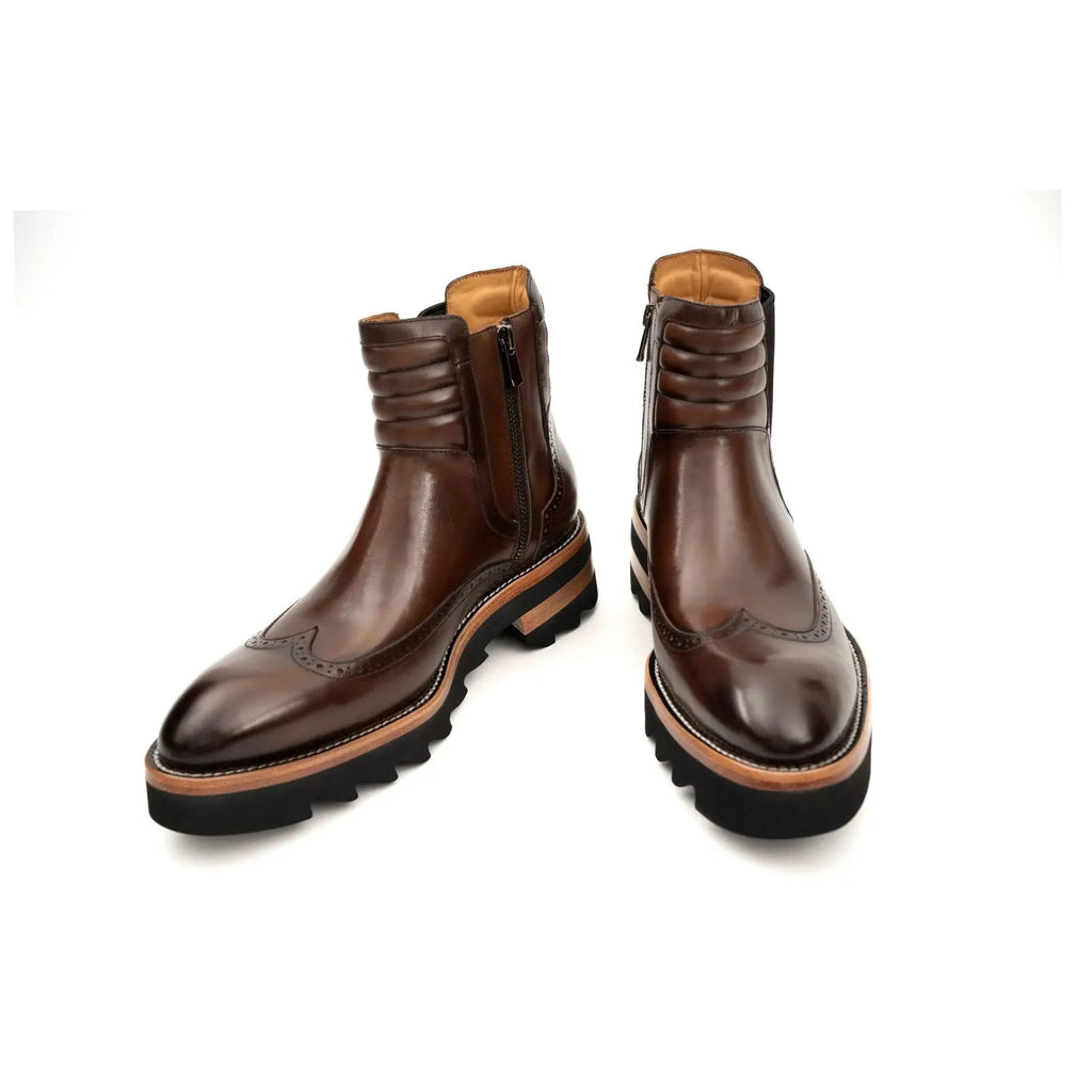 Espresso Brogue Lug Sole Chelsea DIVINCH