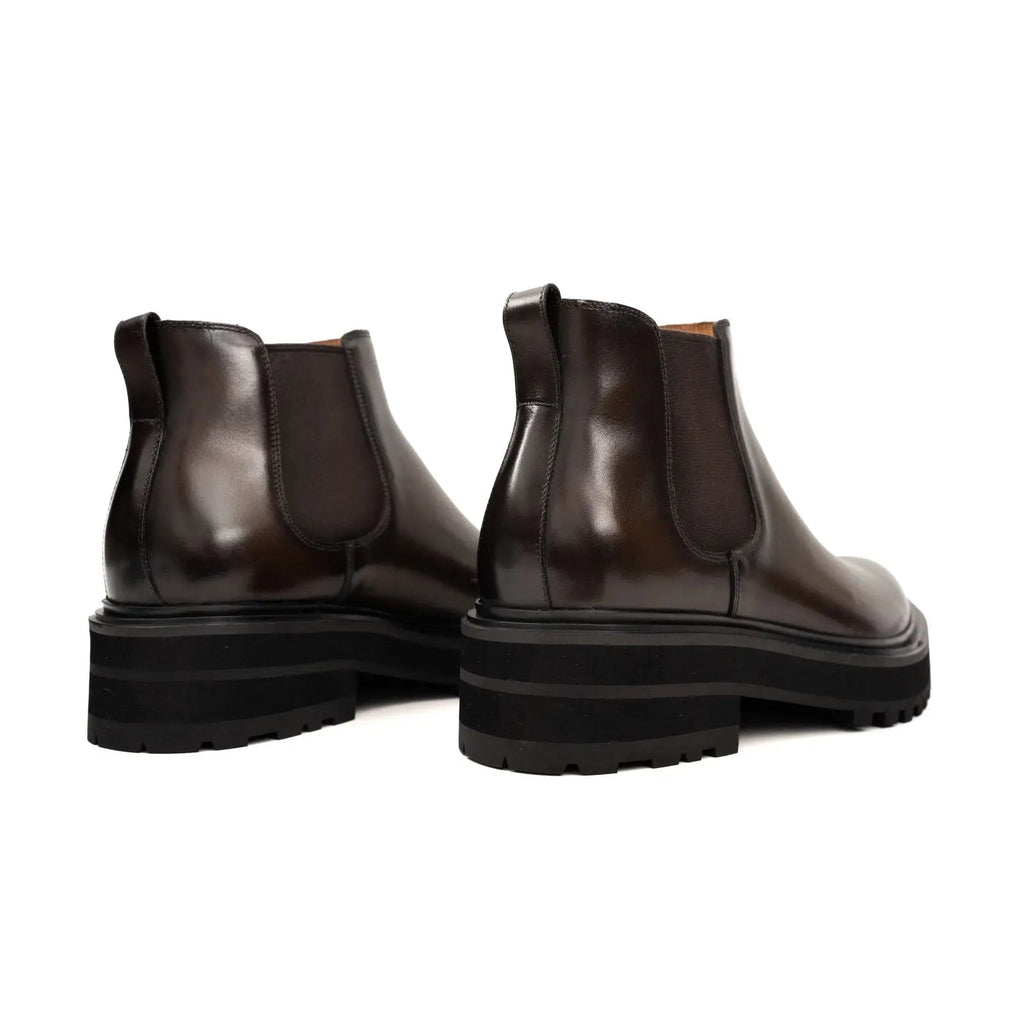 Espresso Leather Platform Chelsea DIVINCH