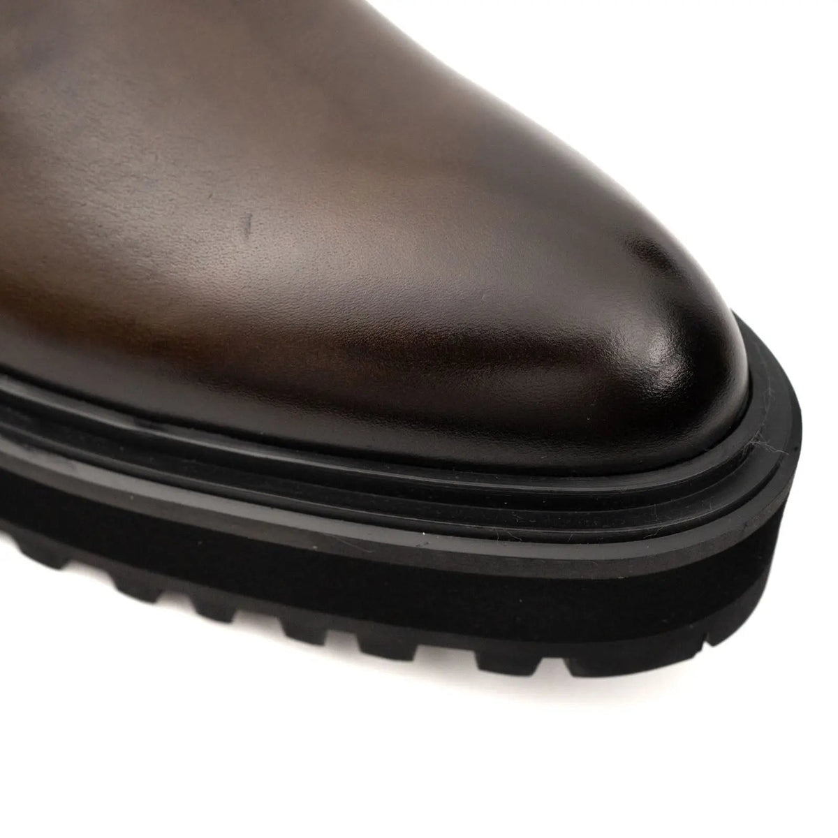 Espresso Leather Platform Chelsea DIVINCH