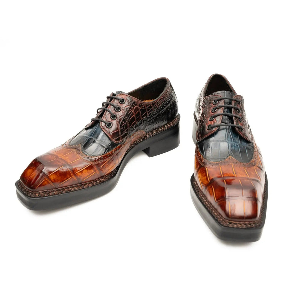 Exotic Crocodile Leather Derby Shoes DIVINCH