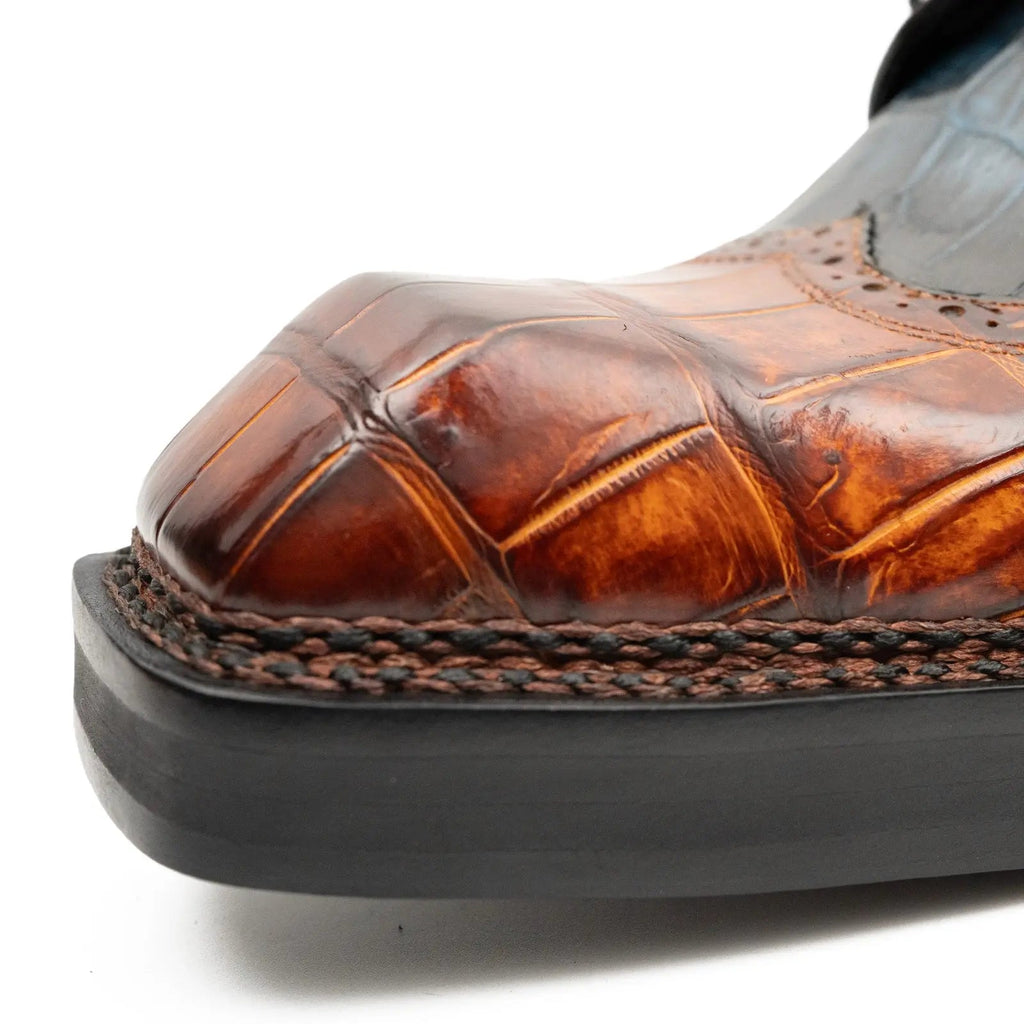 Exotic Crocodile Leather Derby Shoes DIVINCH