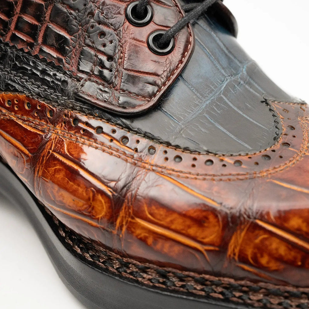 Exotic Crocodile Leather Derby Shoes DIVINCH