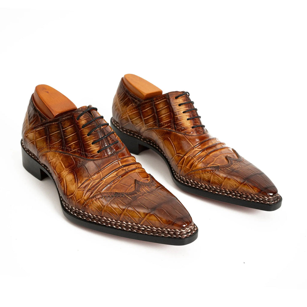 Exotic Nile Crocodile Norwegian Oxford 8001 Brown DIVINCH