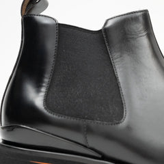 Foil leather Thick-Soled Chelsea Boot 2898 Black DIVINCH