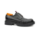 Genuine Crocodile Leather Men's Derby Brogues Black DIVINCH