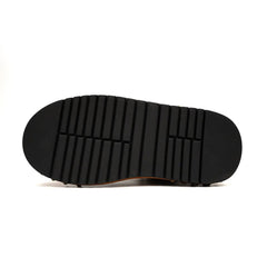 Orange Studded Crocodile Leather Sneakers