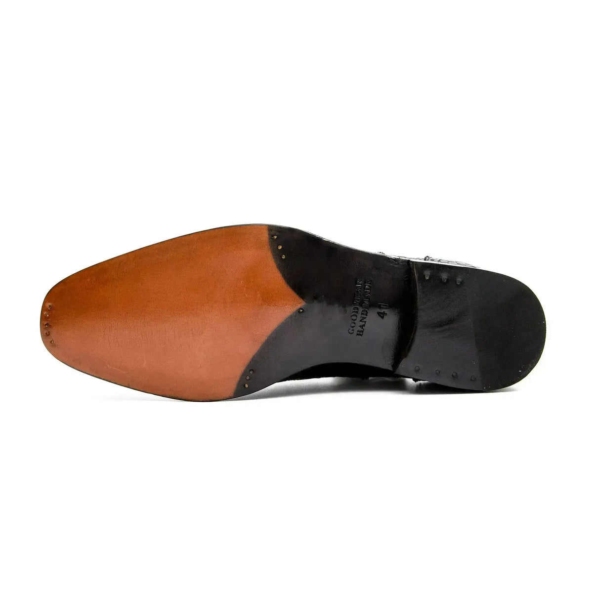 Black plain-toe Derby shoes, DIVINCH D823