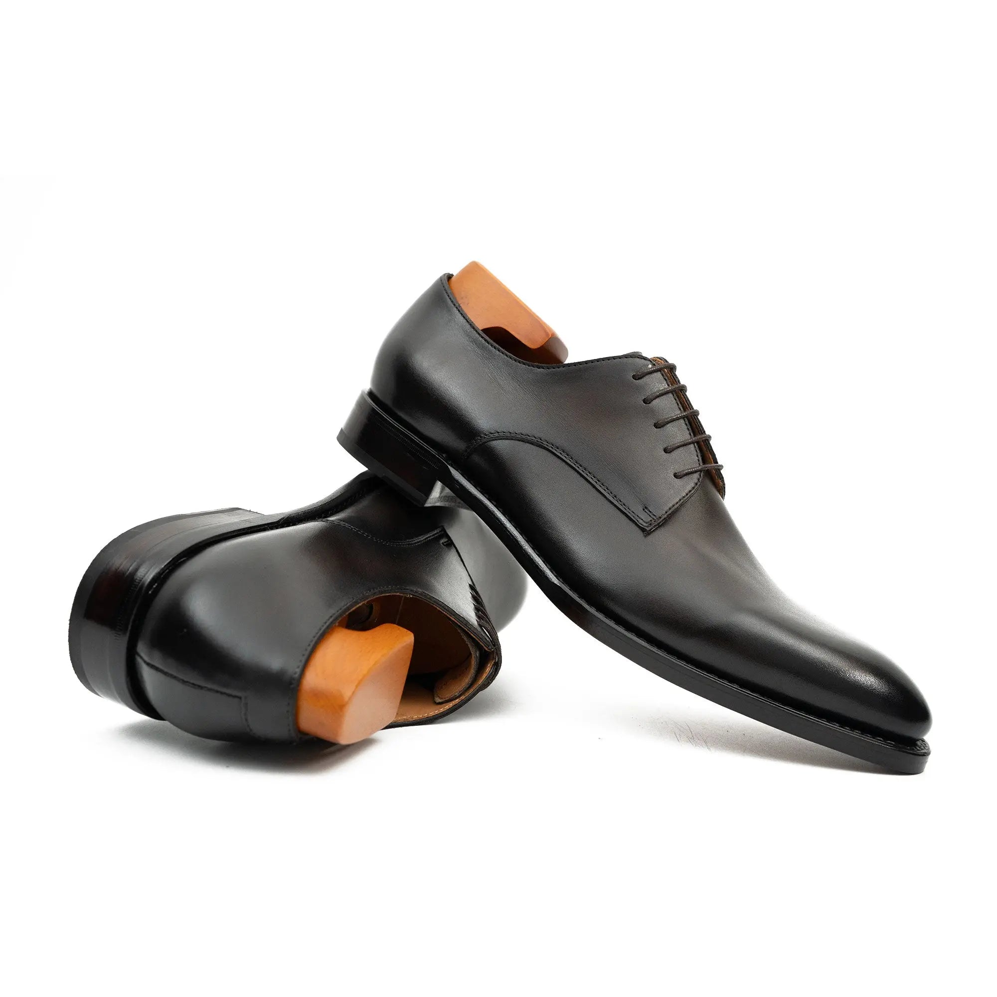 Goodyear Handmade Leather Derby Shoes coffee DIVINCH