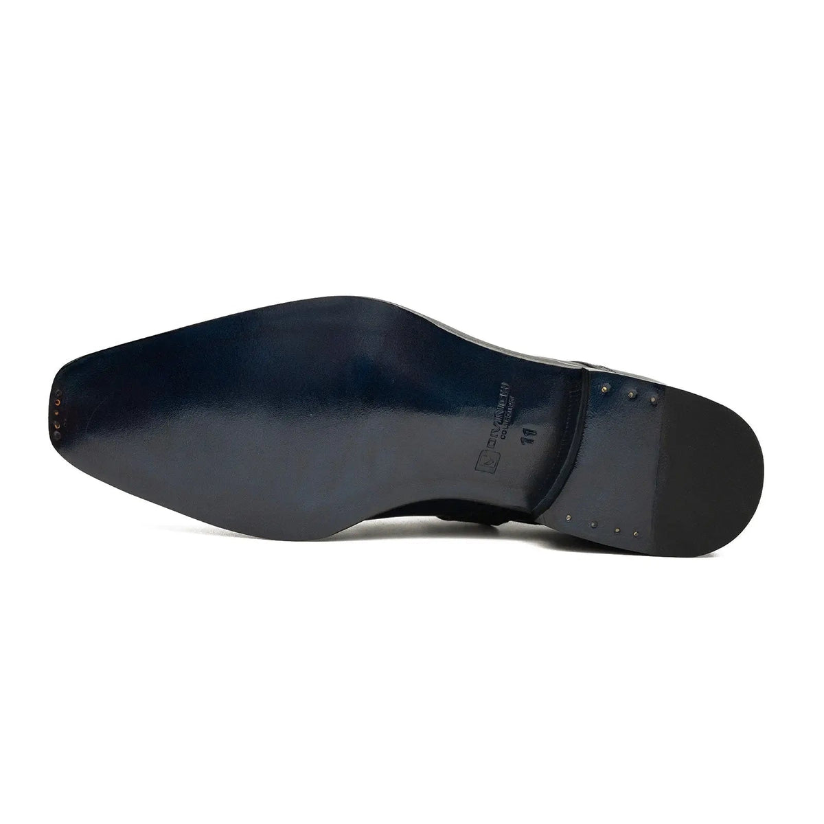 Goodyear Welted Monk Strap Shoes Blue DIVINCH