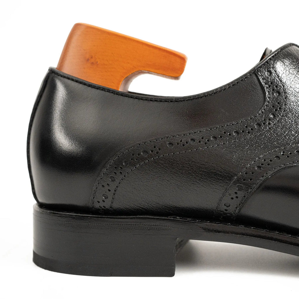 Goodyear Welted Oxford Shoes in Black Leather Divinch