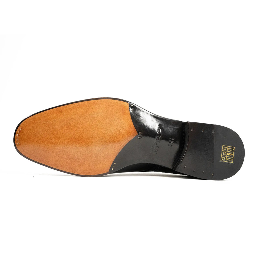 Goodyear Welted Oxford Shoes in Black Leather Divinch