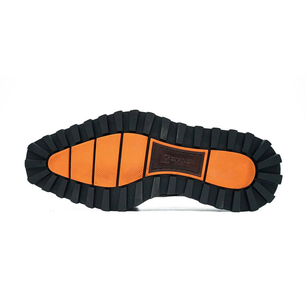 Grain of Tumbled Kangaroo Leather Monk Shoes Divinch