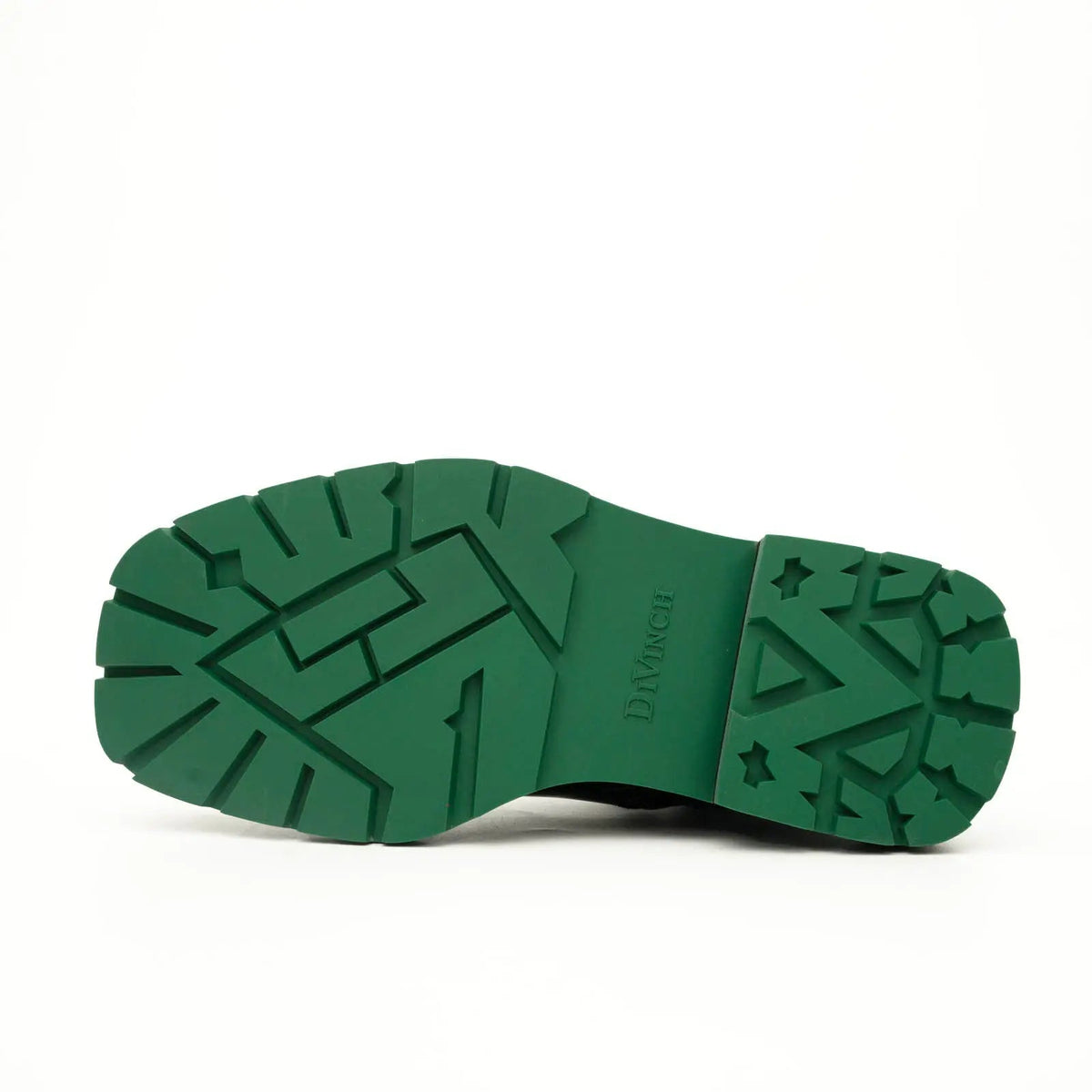 Green-Black Polished Lace-Up Boots DIVINCH