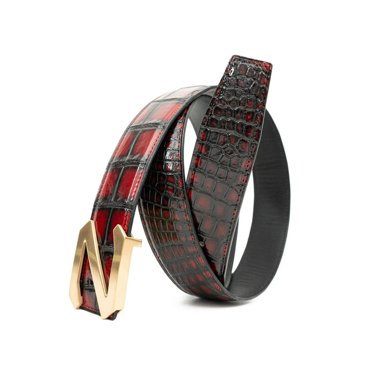 Handcrafted Alligator Leather Belts DVG186