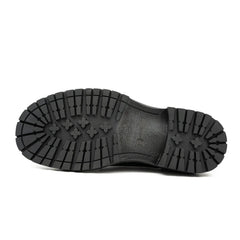 Handcrafted Big Toe Derby Shoes with Thick Sole  Black DIVINCH