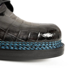 Handcrafted Nile Crocodile Derby Shoes ??¨¬C Norwegian Stitch DIVINCH