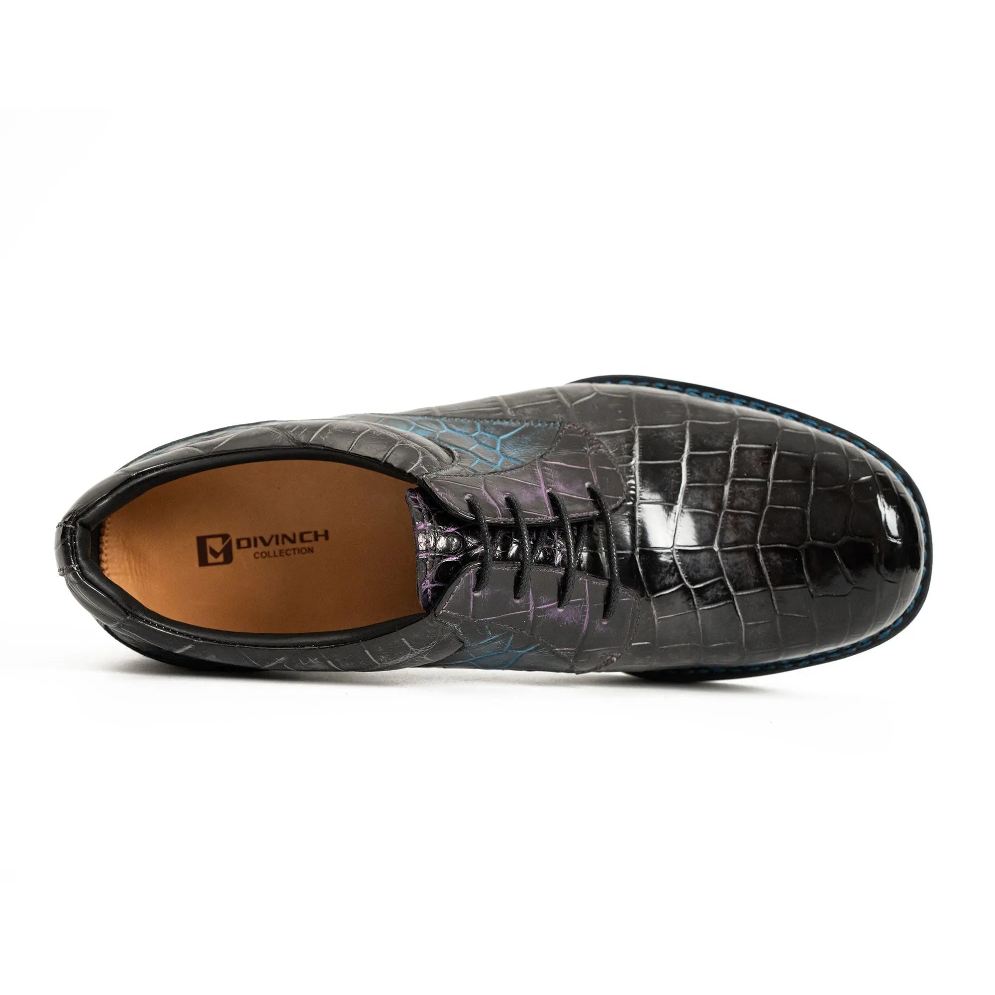 Handcrafted Nile Crocodile Derby Shoes ?¡ìC Norwegian Stitch DIVINCH