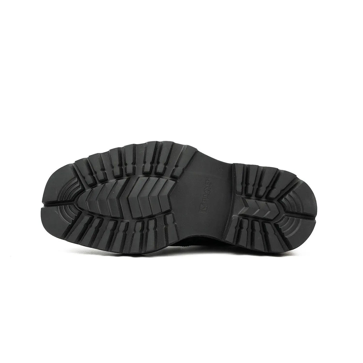 Handcrafted Square Toe Brogue Shoes with Thick Sole Black DIVINCH
