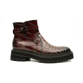 Handmade Nile Croc Chelsea Boots with Buckle DIVINCH