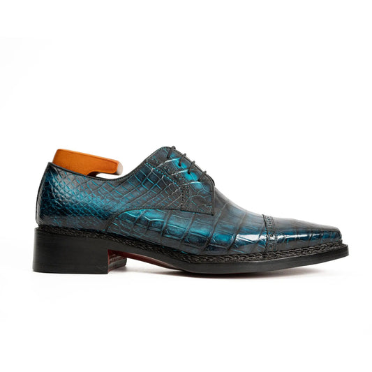 Handmade Nile Crocodile Derby ¡§C Norwegian Stitch & Silk Lining DIVINCH