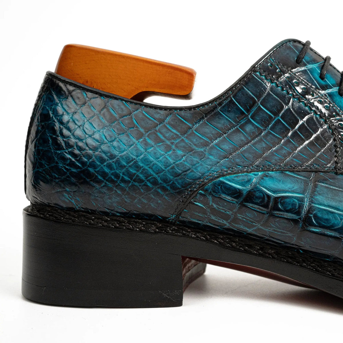 Handmade Nile Crocodile Derby ?¡ìC Norwegian Stitch & Silk Lining DIVINCH