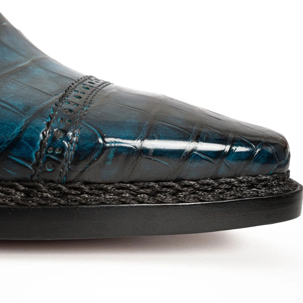 Handmade Nile Crocodile Derby ?¡ìC Norwegian Stitch & Silk Lining DIVINCH