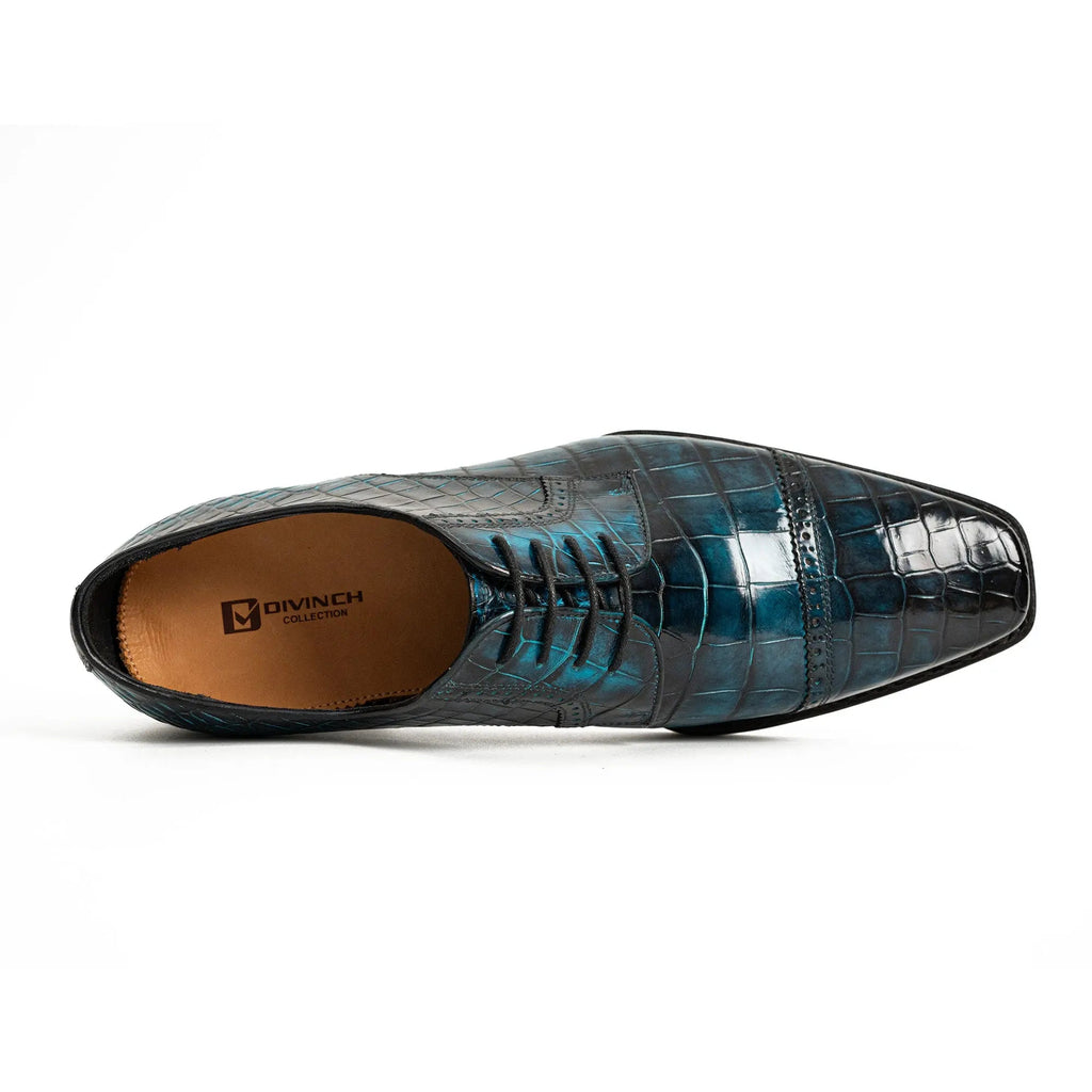 Handmade Nile Crocodile Derby ?¡ìC Norwegian Stitch & Silk Lining DIVINCH