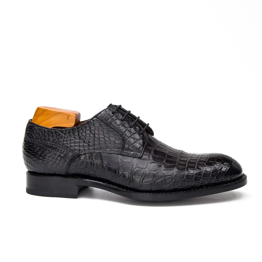Nile crocodile leather Goodyear crafts derby shoes DIVINCH