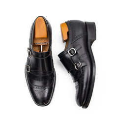 Goodyear calfskin brogue MONK shoes 190711930 - Divinch