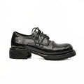 Jet Black Washed Horse Leather Derby DIVINCH