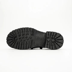 Jet Black Washed Horse Leather Derby DIVINCH