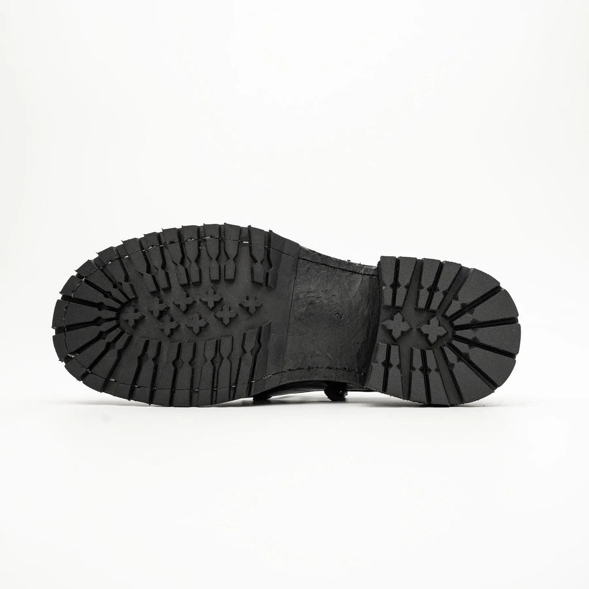 Jet Black Washed Horse Leather Derby DIVINCH