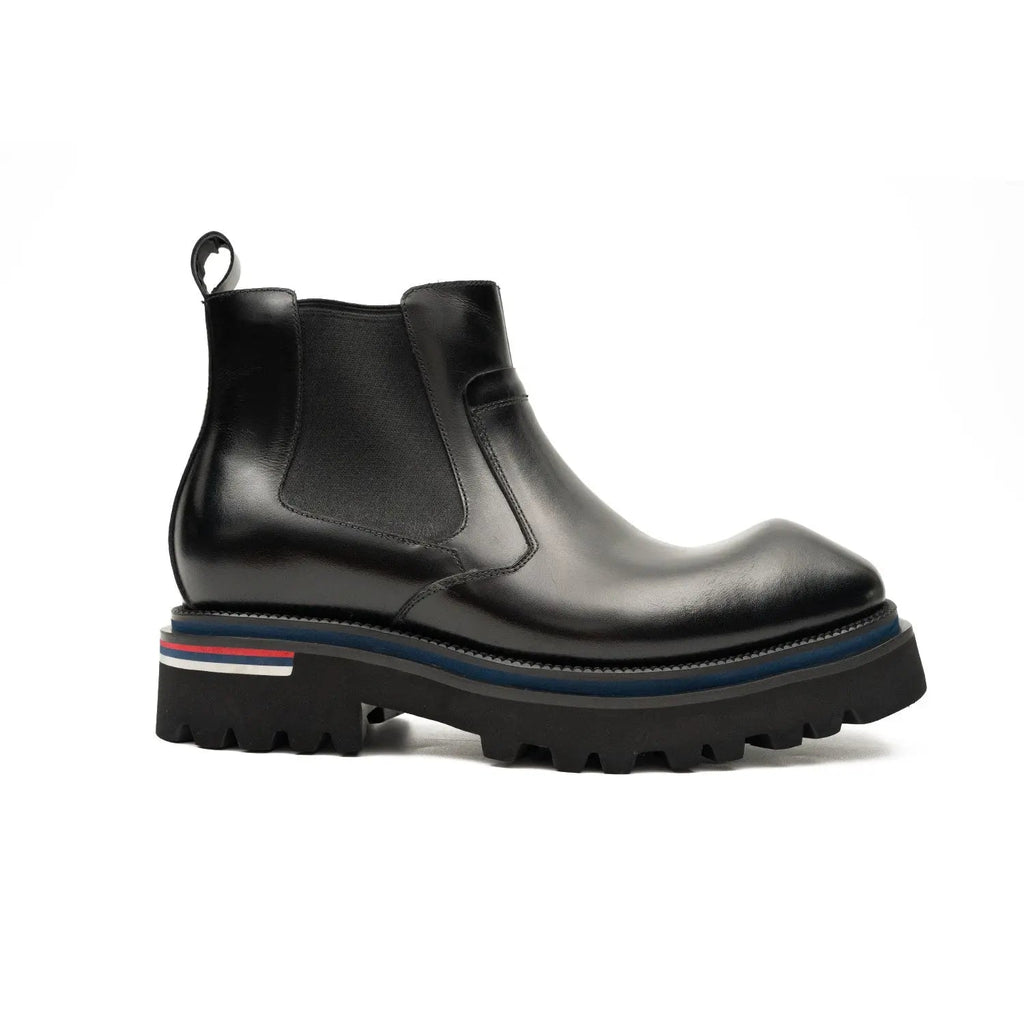 Luxury Black Leather Chelsea Boots DIVINCH