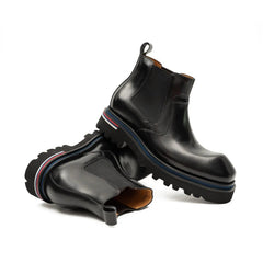 Luxury Black Leather Chelsea Boots DIVINCH