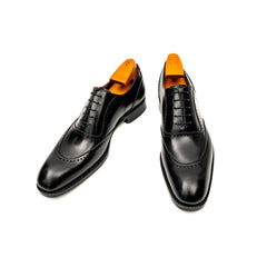Men's Black Brogue Oxford Shoes DIVINCH