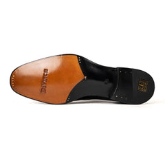 Men's Black Brogue Oxford Shoes Divinch