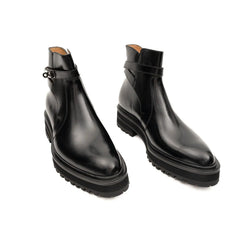 Black Calf Leather Chelsea Boots