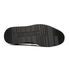 Men's Black Leather Loafers Divinch