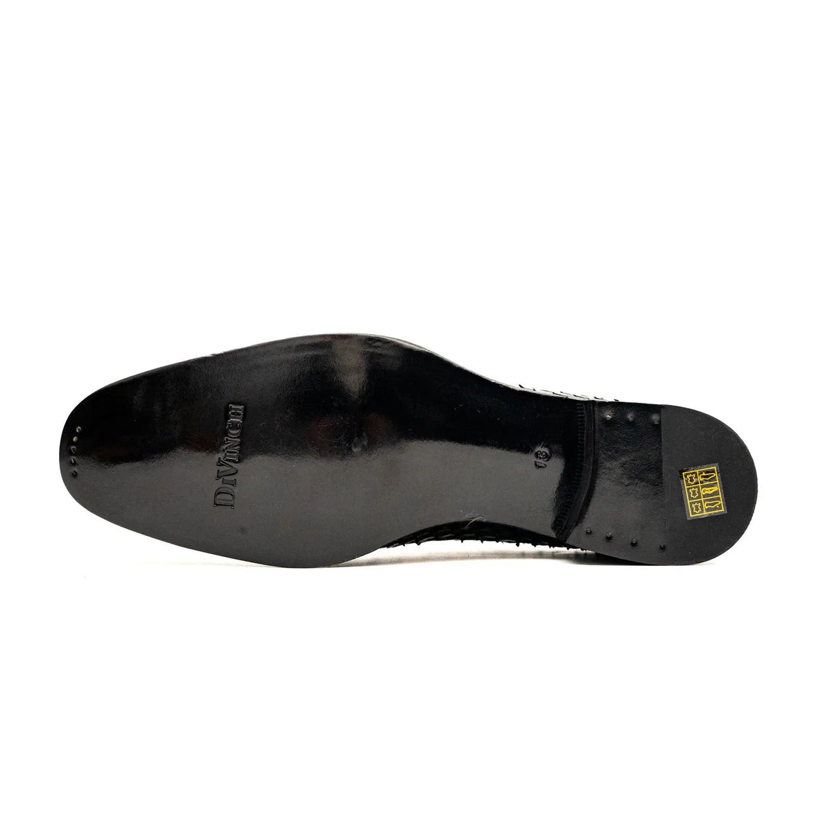 Men's Black Python Leather Oxfords DIVINCH