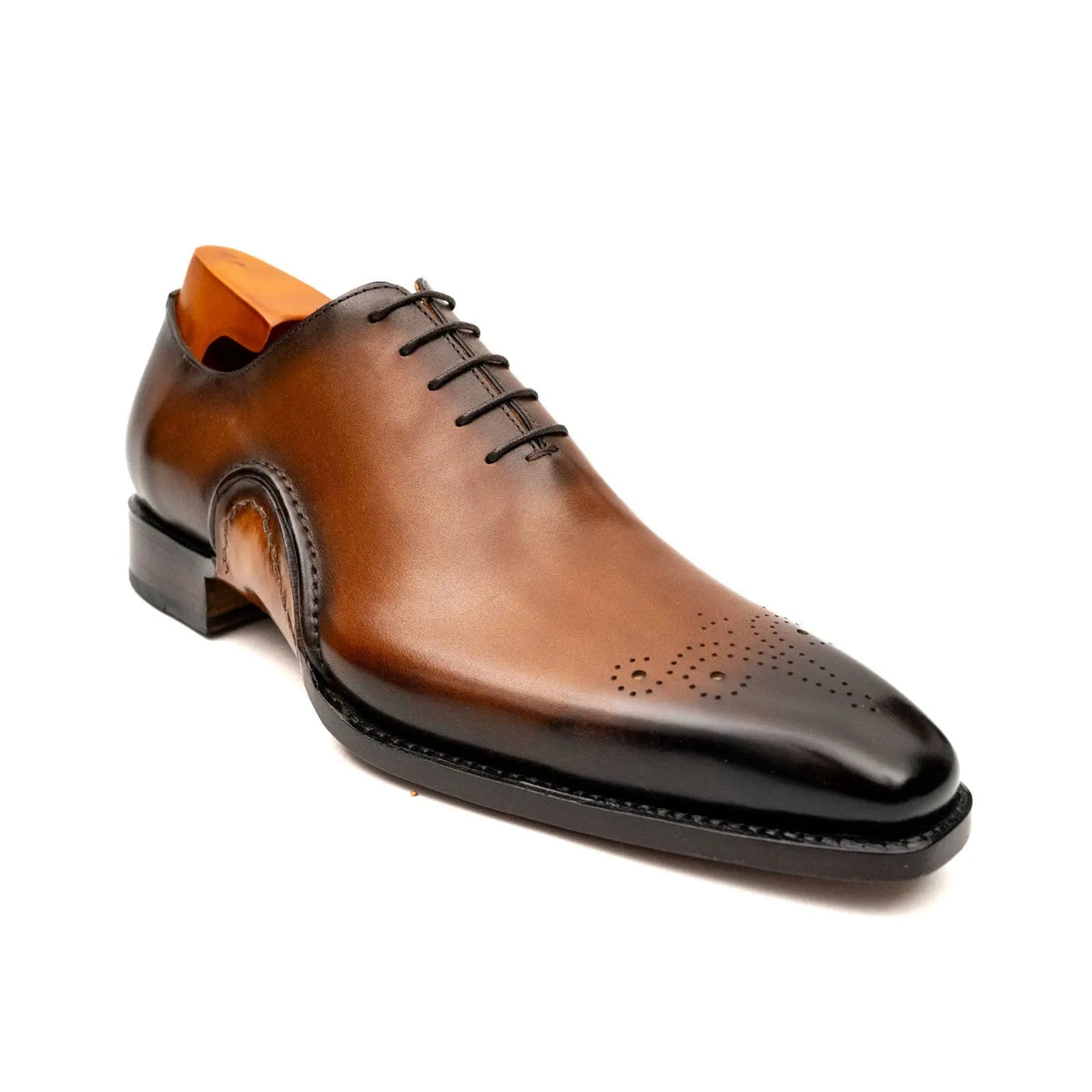 Men's Brown Medallion Oxford Shoes DIVINCH