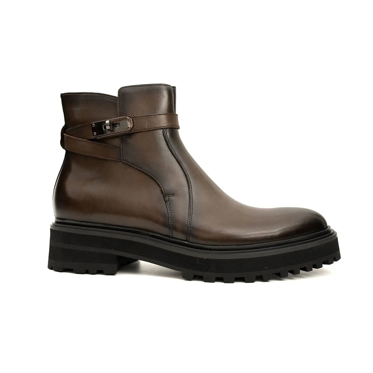 Brown Calf Leather Chelsea Boots