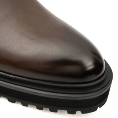 Brown Calf Leather Chelsea Boots