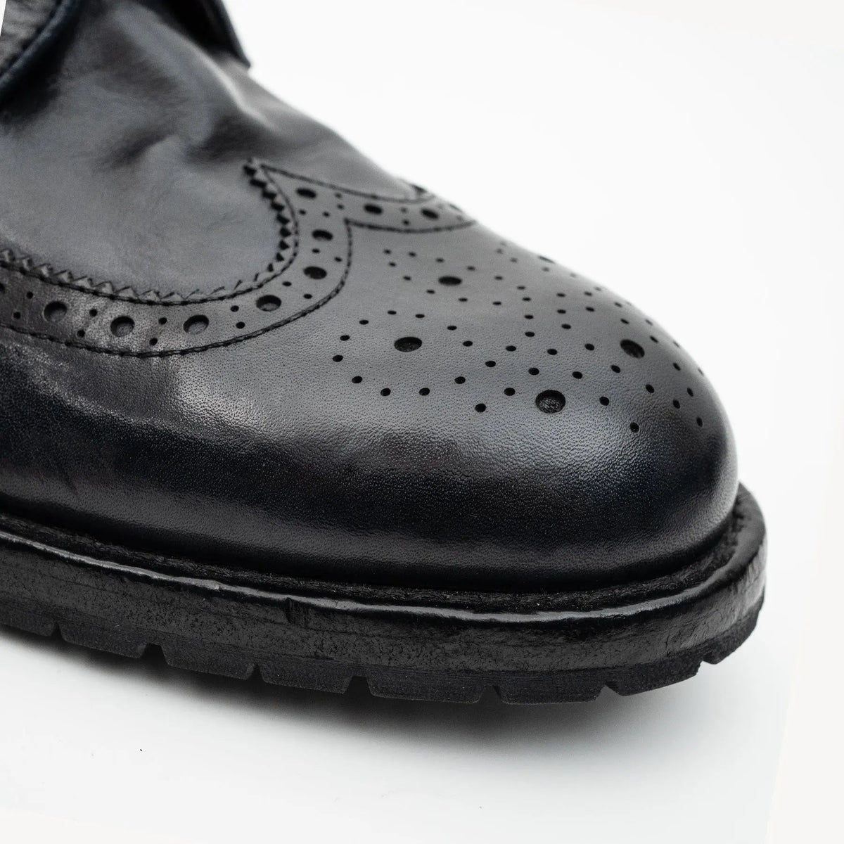 Midnight Navy Washed Leather Lug Derby DIVINCH