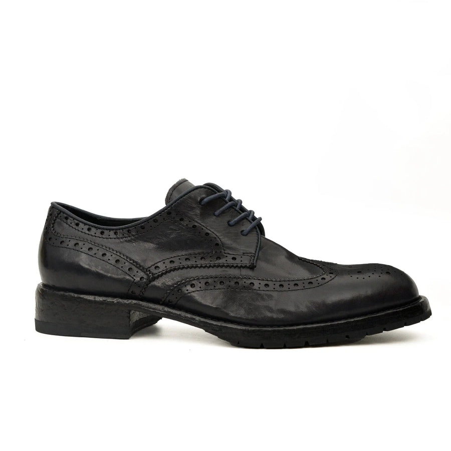 Midnight Navy Washed Leather Lug Derby DIVINCH