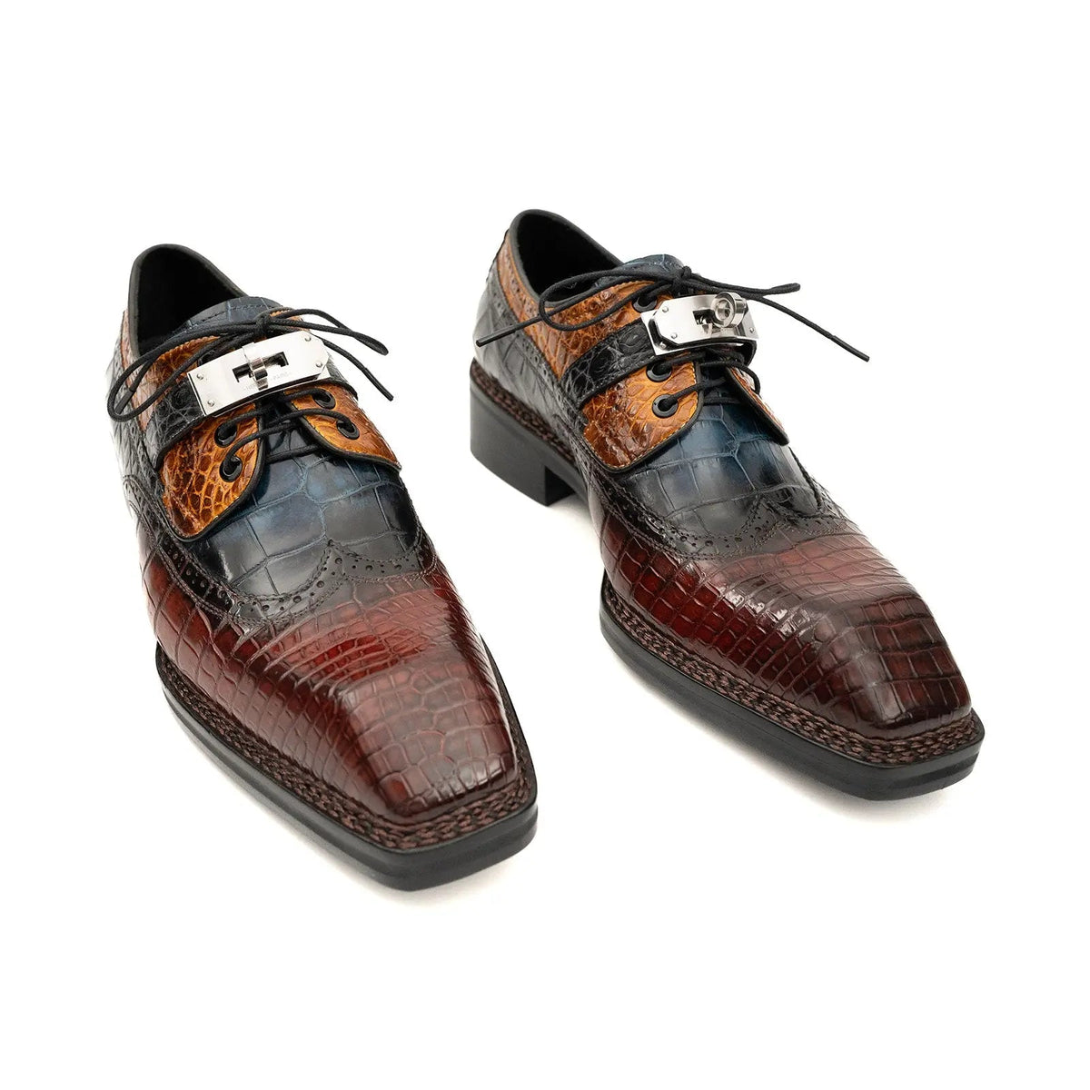 Nile Croc Buckle Wingtip Derby DIVINCH