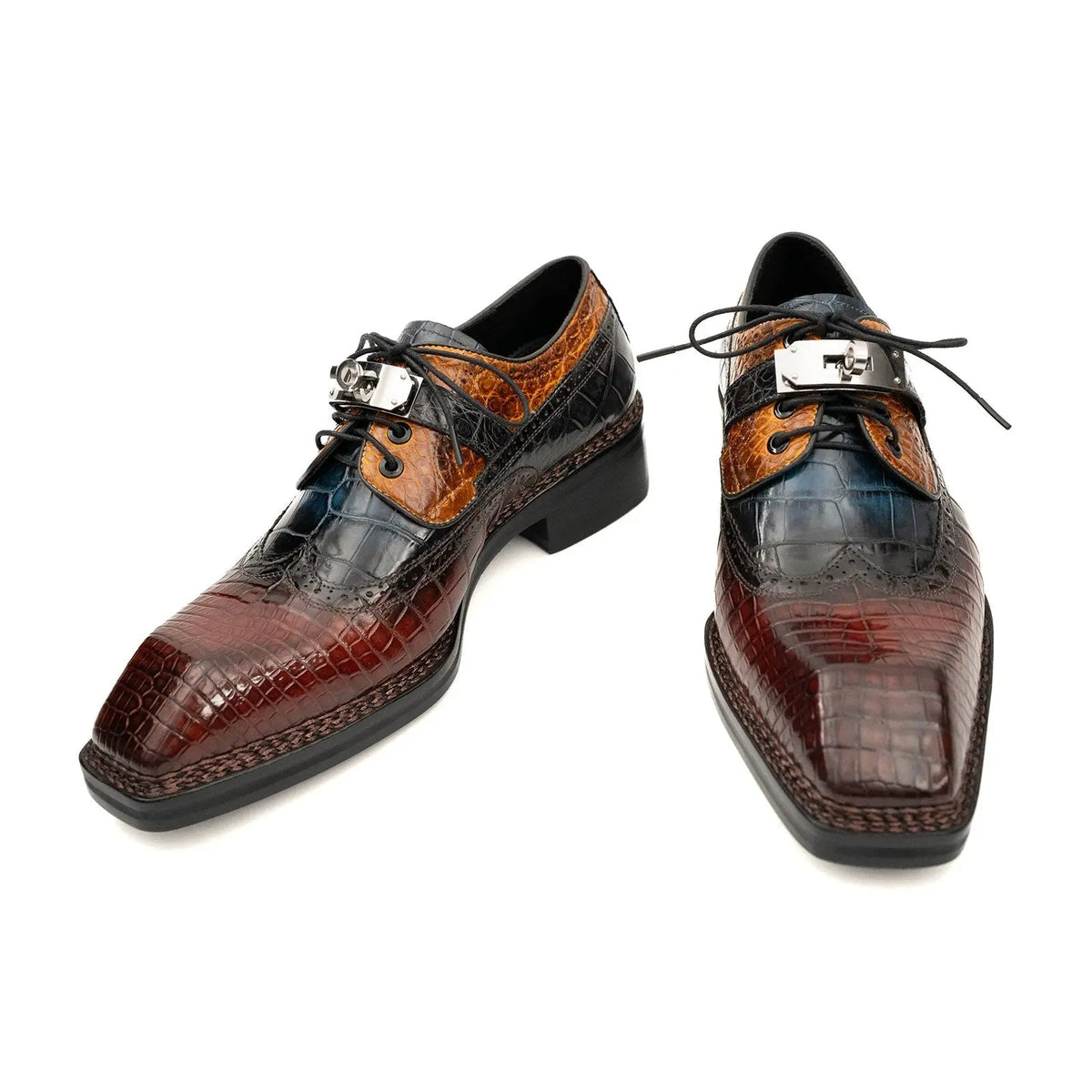 Nile Croc Buckle Wingtip Derby DIVINCH