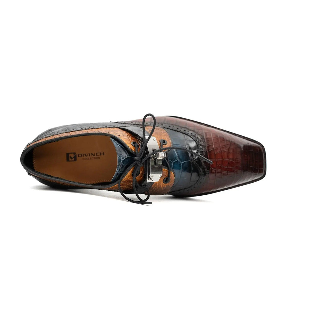 Nile Croc Buckle Wingtip Derby DIVINCH